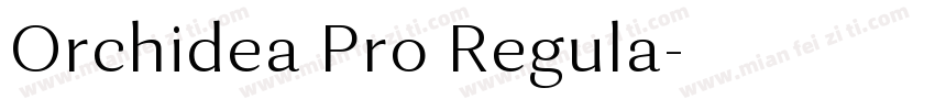 Orchidea Pro Regula字体转换